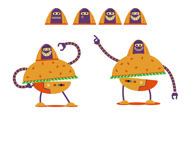 Burguer inc branding character design food hamburger tech technology