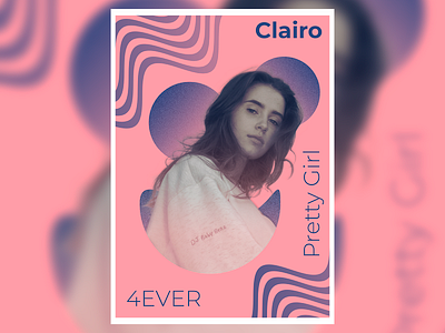 Clairo Poster adobe photoshop circles clairo curve lines graphic design music music poster singer