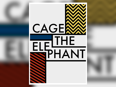 Cage The Elephant Poster adobe illustrator band bauhaus cage the elephant graphic design lines music poster