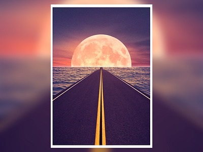 Surrealistic Poster graphic design moon photoshop poster road surrealistic