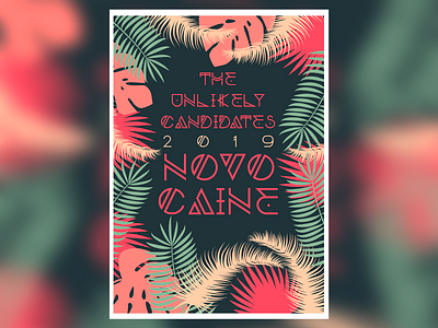 The Unlikely Candidates Poster adobe photoshop band graphic design music music poster poster the unlikely candidates tropical