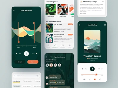 Audiobook concept app art audio audiobook book clean design flat illustration listen minimal reading ui ux