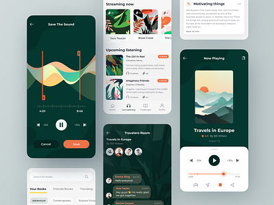 Audiobook concept by Victoria for EPAM Design Team on Dribbble