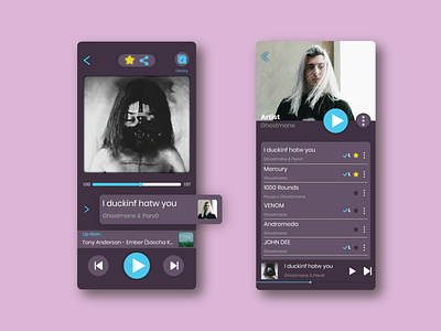 Music Player adobexd app concept design icon illustrator nepal ui ui design uiux vector