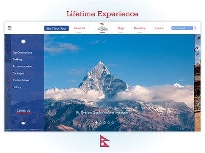 Visit Nepal 2020 adobe xd nepal prototype web design