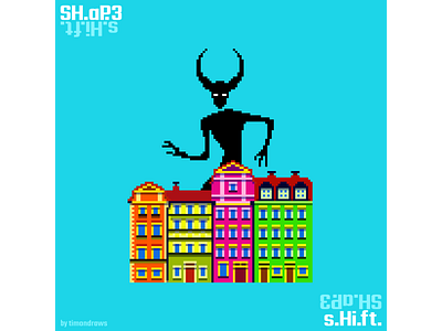 shapeshifter. album art album cover album cover design cover cover art cover design design digital art digital illustration drawing illustration pixel pixel art timondraws