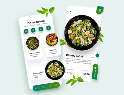 Food Mobile App Design android branding designer flat food food app foodapp foodui minimal minimalistic mobile app design mobile ui productdesign ui uidaily uidesign uiuxdesign