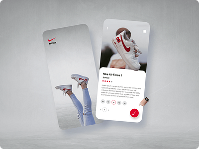 Nike Mobile App Design app design branding design minimal minimalism mobile design mobile ui modern nike air force nike air max nike app nike shoes sneak peek sneakerhead sneakers uidesign uidesigns uiuxdesign