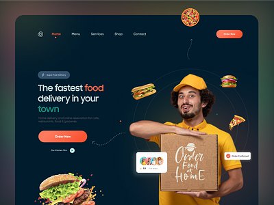 Food Delivery Landing Page By Shaafi Ahmad 🐉 For User Friendly On Dribbble