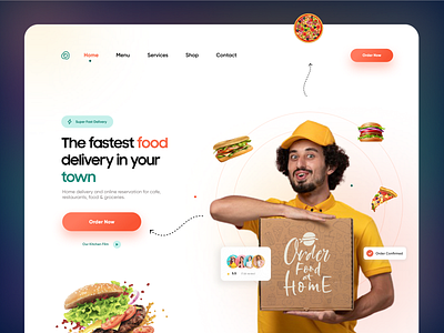 Food Delivery Landing Page by Shaafi Ahmad 🐉 for User Friendly on Dribbble