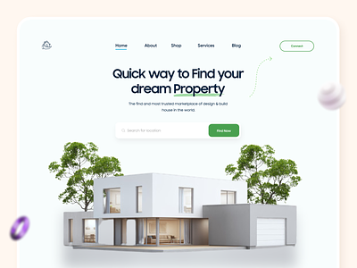 Find Property Landing page
