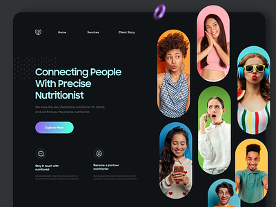 Fitness / Nutrition Landing Page 3d animation branding colorful colorful design design designer fitness gym illustration landing landing page landing page design minimal modern web web design website website design