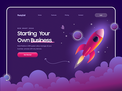 Business Grow Landing Page agency design animation branding business creative landing page digital agency grow grow business illustration landing minimal minimal landing page modern design motion graphics product design trendy typography ui uidesign website design