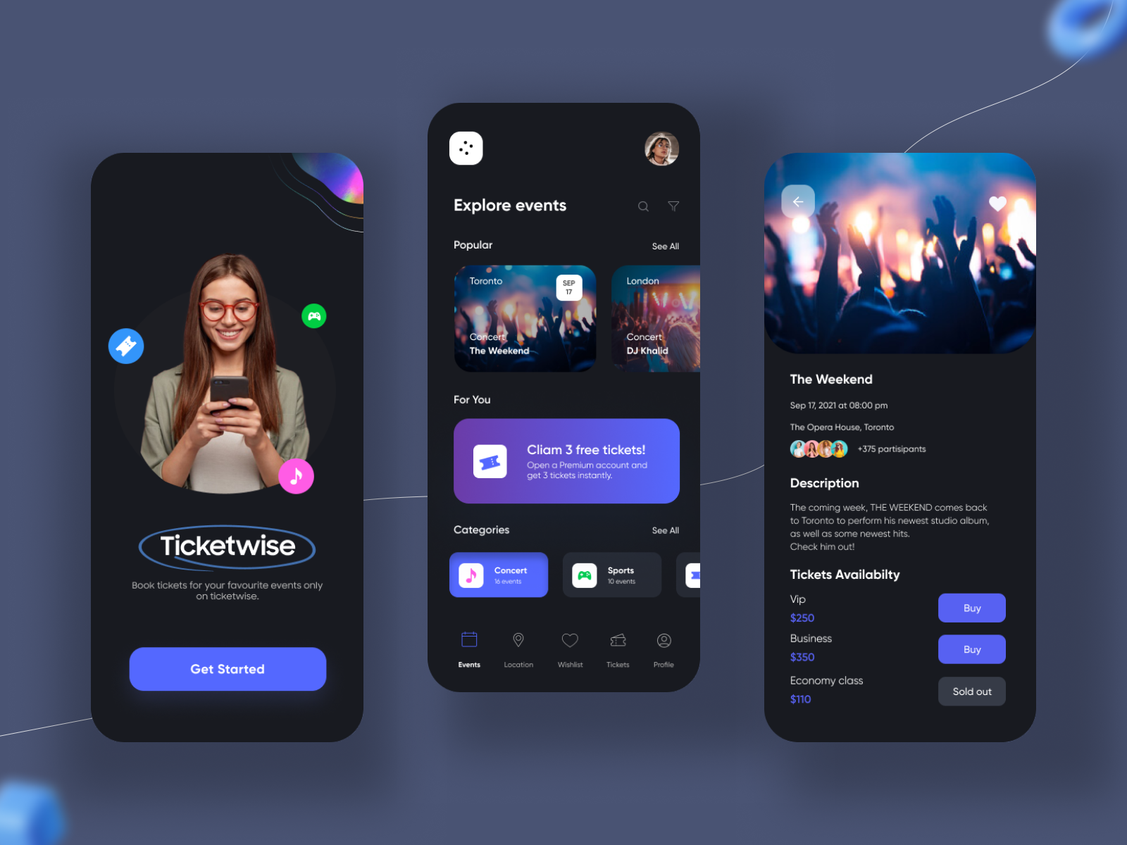 Event booking App Design by Shaafi Ahmad 🐉 for User Friendly on Dribbble