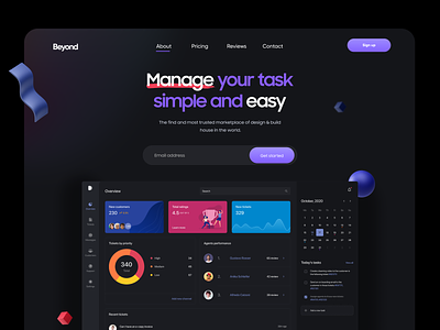 Analytic Dashboard landing page Design