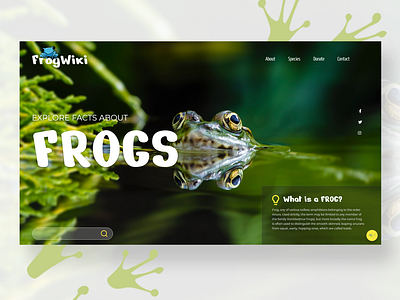 Web Design idea for a site called FrogWiki