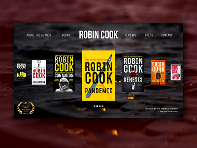 Web Design idea for the Famous Author Robin Cook