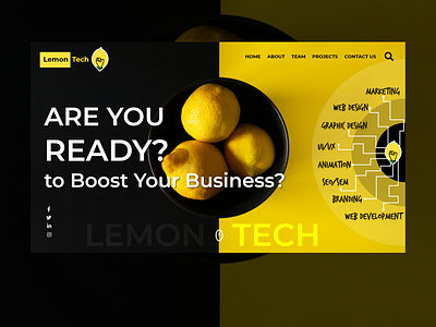 Web Design Idea for Lemon Tech