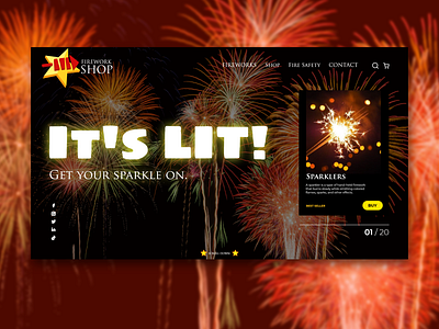 Web Design Concept for Firework Shop