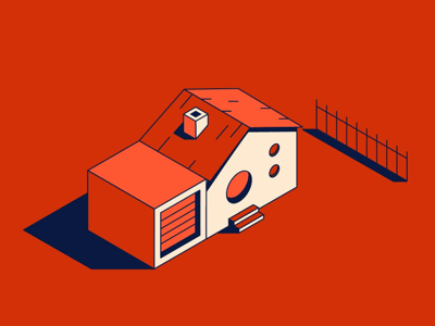 House illustration isometric