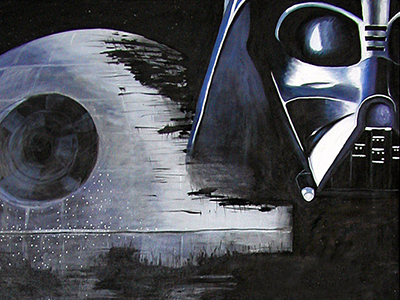 Star Wars - Oil on Canvas darth vader painting