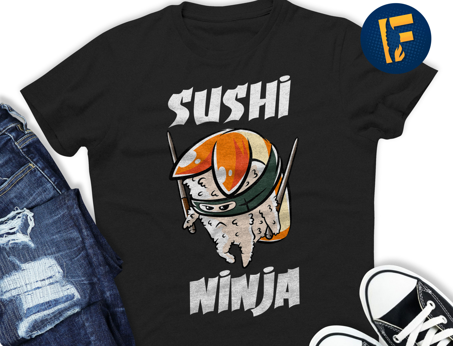 Tshirt Design Sushi Ninja by Feri Fauzi on Dribbble