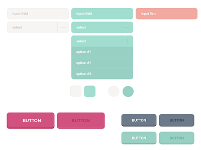 Freebie - UI (3/365) button buttons flat form free freebie input minimal psd select simple ui