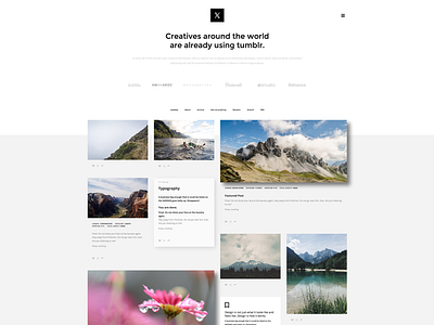 X-Cube Premium Tumblr Theme (17th) blogging creative grid layout masonry minimal modern photo portfolio simple theme tumblr