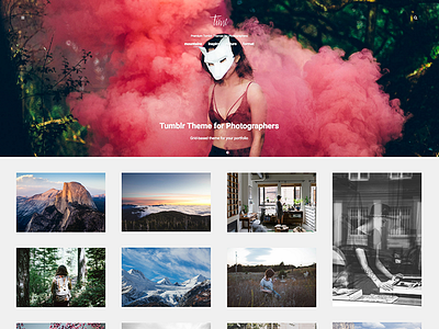 Time Tumblr Theme for Photographers design grid minimal photographers portfolio theme tumblr ui web