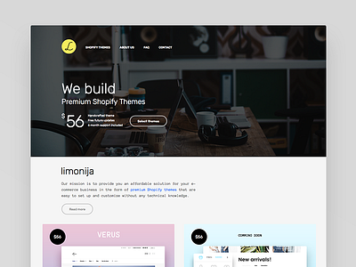 limonija | Premium Shopify Themes design header home page landing minimal projects shopify themeforest ui web webdesign