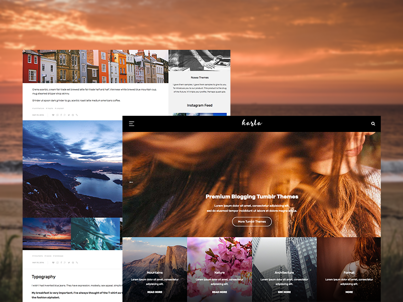 Karla Blogging Tumblr Theme By Marcin Czaja On Dribbble