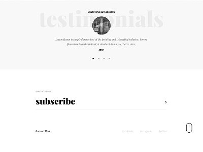 Testimonials - Muse template (WIP) adobe muse creative design footer minimal muse template testimonials ui ux web
