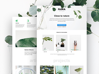 Muse Template for Landscape Design Studio adobe desgin garden inspire minimal muse portfolio studio template theme ui web