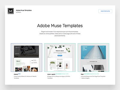 Muse Templates Portfolio adobe clean minimal muse portfolio simple templates theme ui ux