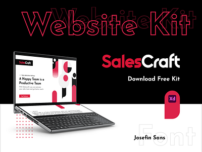 SalesCraft - Free Website Kit branding design designs minimal typography ui ux uxui vector web web design website