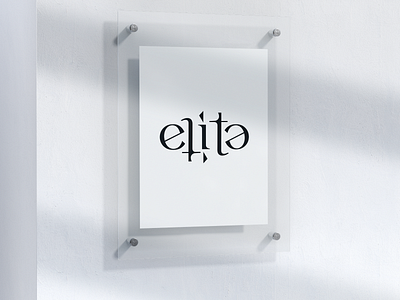 ELITE - Logo : Ambigram branding design designs icon illustration logo typography ui vector