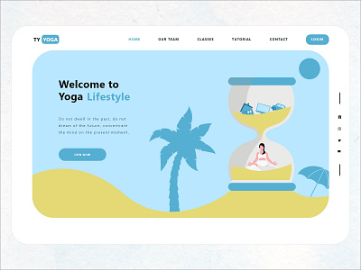 Yoga design flat illustration illustrator ui vector web website yoga yoga pose