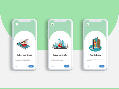 Onboarding Screens for Mobile Food delivery Application