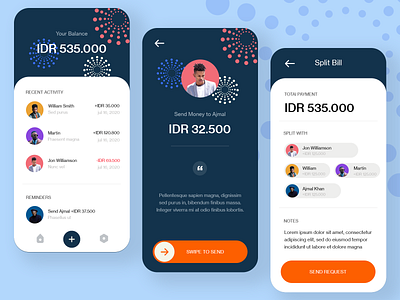 Split Bill App design home mobile mobile app mohamed tharik photoshop simple work ui
