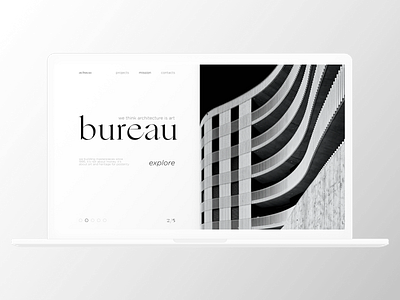 Architecture bureau | Clean UI Design architecture black clean concept creative design fashion gray minimal redesign concept ui ux uxui web white