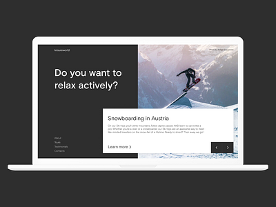 Main page - Active tours | Clean UI Design black black and white clean concept creative design minimal ui ux uxui web white