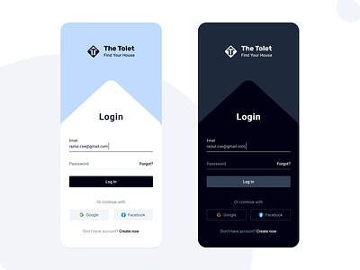 Login Screen for House Rental App TheTolet.Com app design house rental login login screen mobile app login to let tolet ui ui design ux ux design website