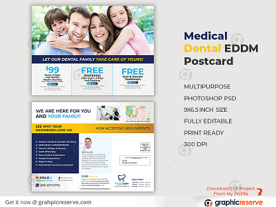 Medical Dental EDDM Postcard