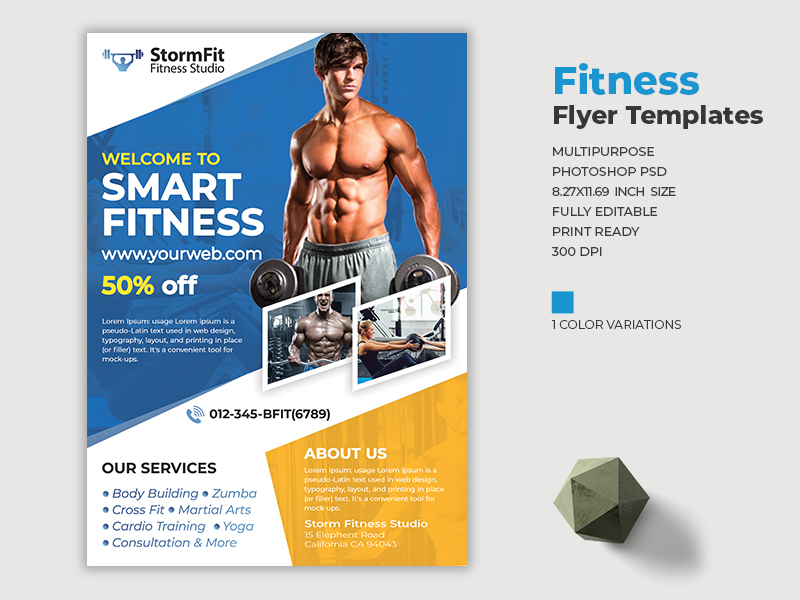 Gym / Fitness Flyer Template Graphic by Hiumorfaruk0909 · Creative Fabrica