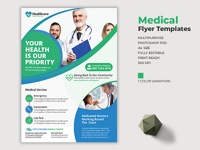 Medical Flyer advert advertisement business center clinic flyer doctor fitness flyer health healthcare hospital medical medical care patient professional treatment