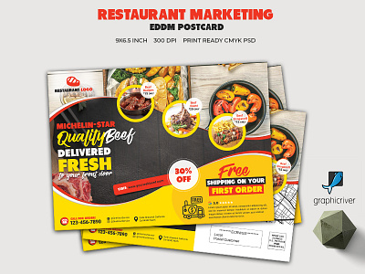 Restaurant Marketing EDDM Postcard Template