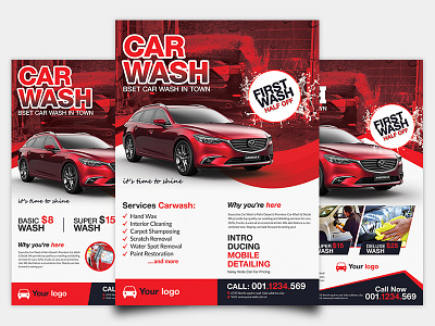 Car Wash Flyer by Ahasanul haque on Dribbble