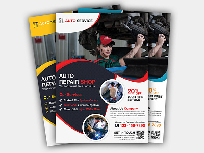 Auto Repair Business & car service Flyer
