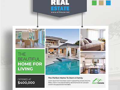 Real estate agency standard postcard advert advertisement agency business commercial direct mail every door direct mail flyer home loan postcard professional real estate agency real estate postcard standard postcard