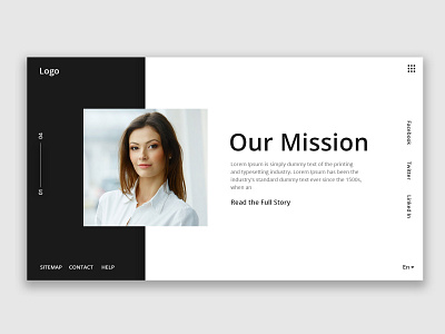 Our Mission website design